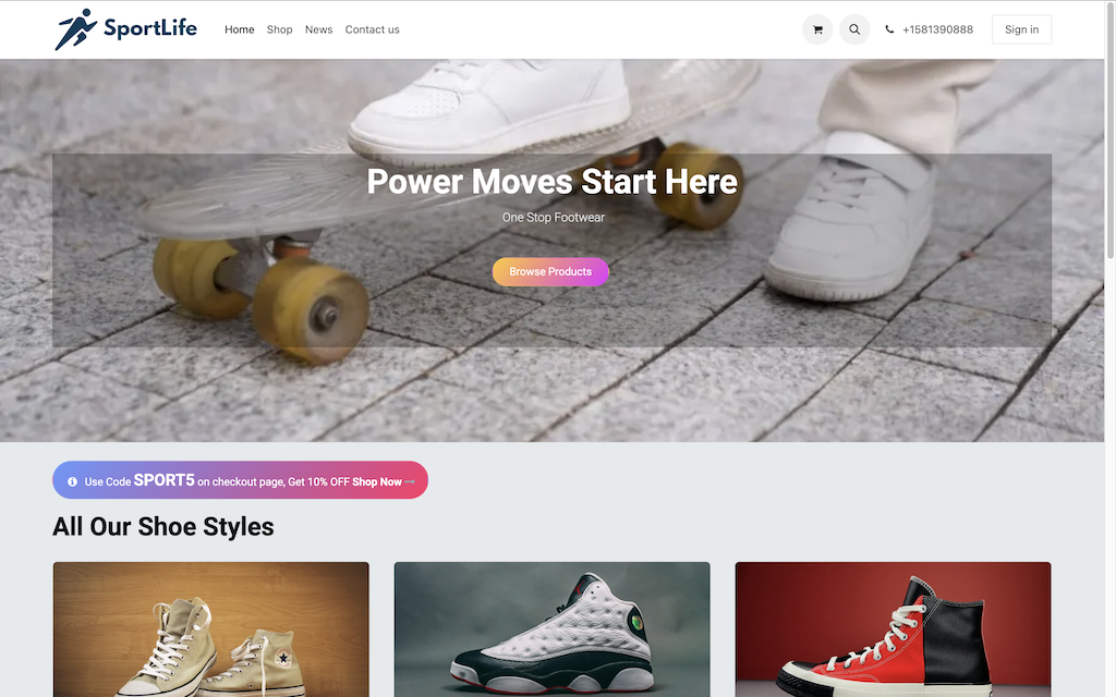SportLife Ecommerce Demo
